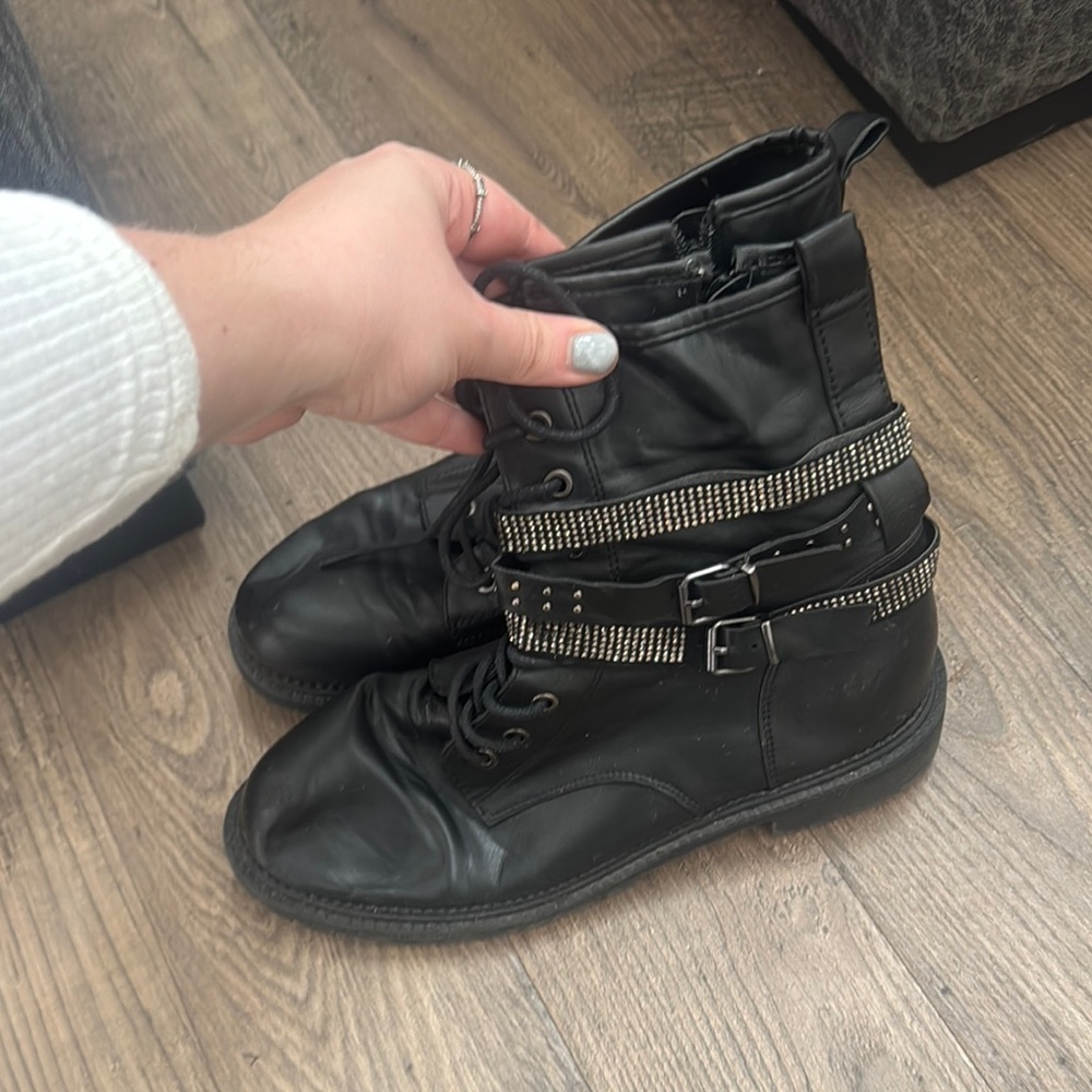 Black Studded Women's Boots